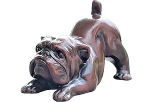 Land of Simple Treasures English Bulldog Figurine - Best Friend Sculpture - Cute Resin Dog Statue - Paperweight Office Home Decoration - Resin - 4 Inch