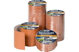 Bostik Batuband 650 – Bande d’Étanchéité Autocollante À Froid – Couverture, Façade, Vitrage, Maçonnerie, Industrie – 1 Rouleau – Orange – Longueur 10 m, Largeur : 30 cm, Épaisseur : 0,8 mm