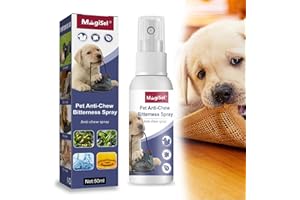 MagiSel No Chew Spray für Hunde, Fernhaltespray Hunde Bitter Apple Spray für Hund/e, Hundeabwehrspray, Anti Kau Spray Hund, Hält Hunde Wirksam vom Kauen ab Möbel, Kleidung und Schuhe(50 ML)