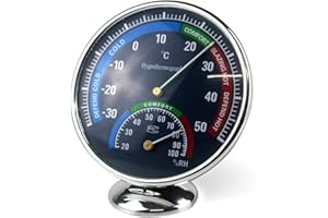 Ytian Température Thermomètre hygromètre humidité Mètre Manomètre à cadran pour reptile Terrarium Tortue de lézard Serpent Réservoir