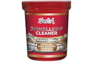 Swirl Liquid Jewellery Cleaner with Basket for Silver, Gold, Platinum, Gemstones & Diamonds | Clean and Shines (145ml)