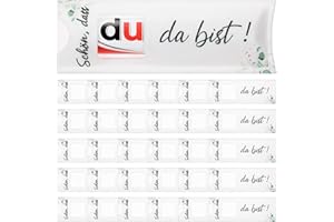 Clabby 30 Stück Schön Dass Du Da Bist Geschenke Hülle Filz Schokoriegel Geschenkbox Schokolade Verpackung Geschenk Kompatibel mit Duplo für Hochzeit Taufe Geburtstag, ohne Schokolade(Eukalyptus Stil)