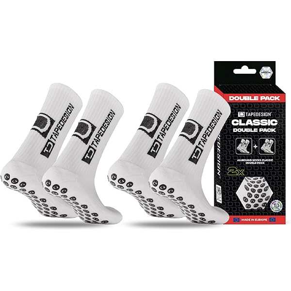 Tapedesign Bundle Superlight Grip Socks Shinguards 2.0 - Ultralight Football Socks With Non-Slip Nubs & Adjustable Shin Pads - Perfect Grip For Football, Training & Competition