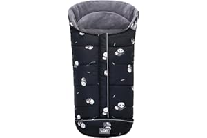 LAT LEE AND TOWN LAT Universal Baby Pushchair Footmuff, Waterproof and Windproof Cosy Toes with Drawstring Hood for Pushchair Stroller Pram Buggy, Baby Winter Pushchair Pram Liner (A, Panda)