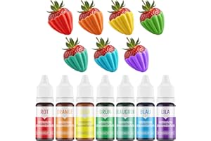 Fettlösliche Lebensmittelfarbe 7 Farben X 12ml, Waysroma Hochkonzentriert Lebensmittelfarbe Ölbasis für Schokolade Food Coloring für Tortendeko, Cupcake, Backen, Zuckerguss, Fondant