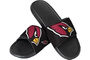 FOCO Cropped Big Logo Shower Sport Flip Flops Sandals Slides, Men's Seattle Seahawks NFL Mens Cropped Big Logo Slides - L