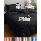 Utopia Bedding Duvet Cover for 90 Bed 135 x 200, Black | Duvet Cover 135 x 200 cm and 1 Pillowcase 50 x 75 cm, Microfibre, Oe