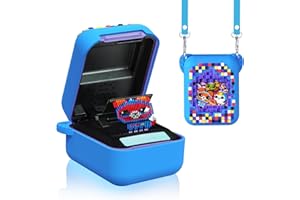 MOWYEOK Etui ochronne do Bitzee Interactive Toy Digital Pet, etui ochronne z miękkiego silikonu, kompatybilne z akcesoriami Bitzee Interactive Toy Digital Pet, ze smyczą (niebieskie)
