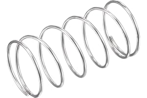 SOURCING MAP Sourcingmap, molla a compressione in acciaio inox 304, diametro 18 mm, dimensione filo 1 mm, lunghezza compressa 9 mm, lunghezza libera 35 mm, capacità di carico 5,9 N, tonalità argento, 5 pezzi