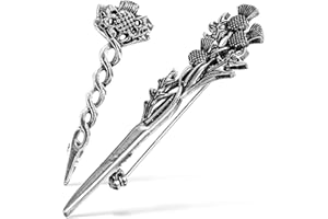 AOKWAWALIY 2 Pièces Broche Chardon Écossais Broche Chardon Écossais Hommes Broche Écossais Broche Broche Cadeau Écossais Épingles De Collier Décoratives Broche De Sécurité Clips Pour