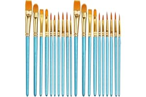 ANIYOO Paint Brushes, 20 Pcs Face Paint Brushes for Children Watercolor, Acrylic and Oil Painting Suitable for Decorations, Models, Figurines, Nail Art