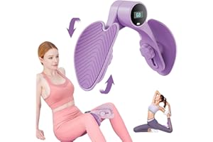 MEYUXG Hip Trainer Exerciseur, Entraîneur de Muscle Pelvien, Entraîneur de Cuisse avec Compteur & Réglage de la Résistance, Appareil Musculation pour Jambes et de Fesses