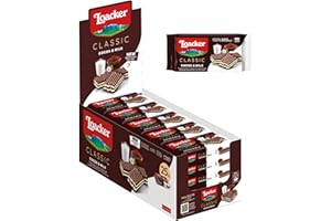 ‎LOACKER Loacker - Classic Cocoa & Milk - Klassische Kakao-Waffeln mit zwei Schichten zarter Milchcreme aus 100 % Alpenmilch in der Großpackung - Essen und Snacks 25 Stk á 45 g