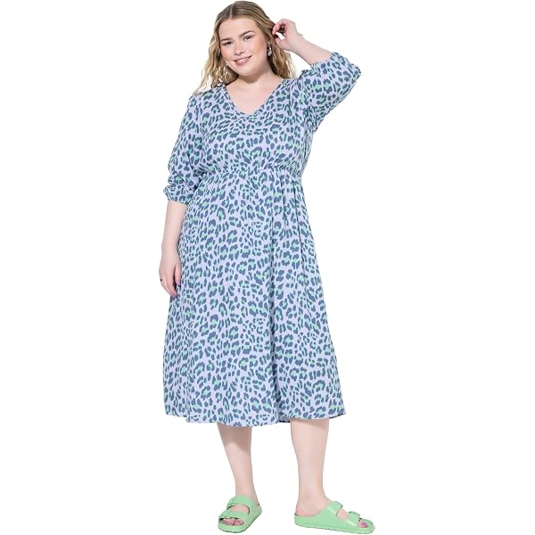 Studio Untold Midikleid Maxikleid A-Line Struktur K Produktbild-Vorschau 4