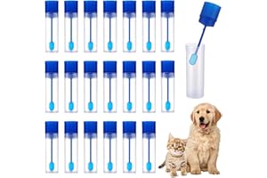 SOGHO 20 tubi per campionamento di feci, campionamento di feci, per cani, per campioni di feci, campione di feci, campione di feci, campione di feci, 15 ml, tubo di esame per animali domestici