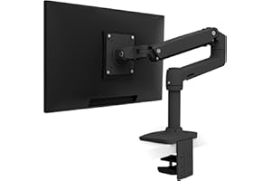 Ergotron - Bras LX Premium : support mono-écran, pour moniteurs jusqu'à 34 pouces, 3,2-11,3kg, VESA 75x75/100x100mm – Noir mat (45-241-224)