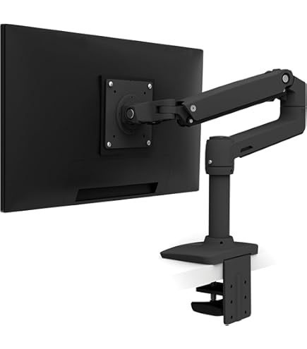 Support De Moniteur Réglable TOOQ - Bras à Gaz Pour écran 13-34 Pouces - Compatible VESA 75/100 - Réglage Hauteur 440mm - Noir