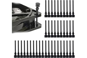 QEEROYO 40 Piezas Soportes de Ventilador Antivibración, Ventilador Antivibración, Antivibración Tornillo de Goma, Ventilador de PC Goma