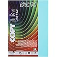 BRUSTRO Copytinta Coloured Craft Paper A4 Size 80 GSM Pastel Blue Shade (CELESTE CHIARO), 30 Sheets Pack. Double Side Coloured for Office Printing, Art, Origami, Craft.