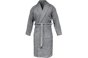 HOMELEVEL Peignoir de bain en tissu éponge - 100% coton - Pour homme et femme - Tailles S à 6 XL, Noir, S