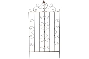PASSION MADE Rankgitter Rankhilfe Zaunelement Zaun Spalier Gartenzaun Staudenhalter Ziergitter Gitter Dekogitter Gartendeko Rost Deko Garten Metall braun 125 cm SW100712RV