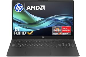 HP 15.6" Laptop | AMD Ryzen 5 7520U Processor | 16 GB RAM | 512 GB SSD | AMD Radeon Graphics | FHD Display | Up to 11hrs 15 mins battery | Win 11 | Dual Speakers | Jet Black | 15-fc0042sa
