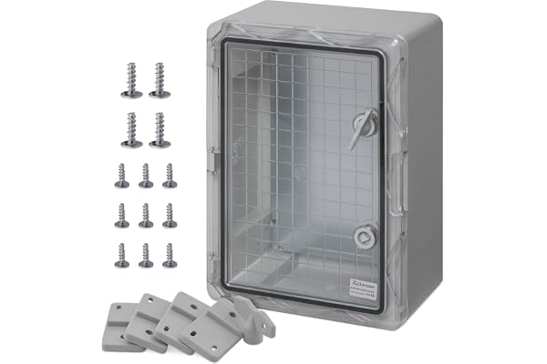 BOXEXPERT coffret de distribution exterieur IP65 ABS 350 x 250 x 150 mm Fleet, etanche, armoire electrique/coffret mural, boitier industriel vide, noir