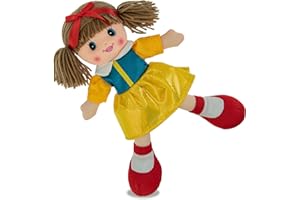 TEOREMA GIOCATTOLI Teorema - Carlotta Bambola di Pezza Principessa Favole Bambola Stoffa, Giocattolo per Bambini, Altezza 30cm