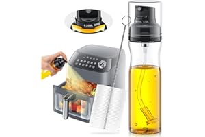 ZTARRAUM Vaporisateur Huile, 250ml Spray Huile Cuisine avec Brosse, buse Réglable, y Compris 0.25ml Mode et 0.5ml Mode, Pulvérisateur d'huile, Largement Utilisé pour la Cuisson, la Friture, le Barbecue
