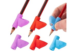 Stylo Penngrepp för barn, handstil, småbarn 2–5, ringar, 3-pack | Ergonomisk stativgrepptränare, arbetsterapi och dysgrafi, skrivverktyg, vänster- och högerhänt, förskola, hemskola