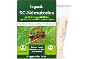 Legona Nématodes SC pour lutter contre les courtilières – 1 millions pour 2 m² / 5 l de terreau – Traitement bio sans nuisibles pour pelouses et massifs