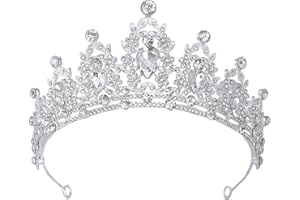 HPMAISON Strass Tiara di cristallo per ragazze Sposa donne Fascia corona principessa Accessori per capelli per la festa di compleanno Pageant Prom Queen Costume Stage Performances