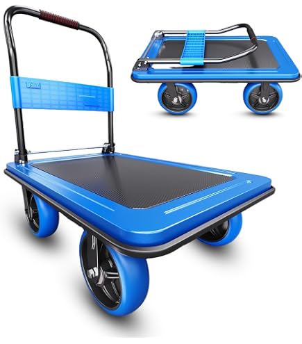 Coolpleasant Klappbarer Handwagen – Camping- & Transportroller, 200kg, Für Umzug & Lager