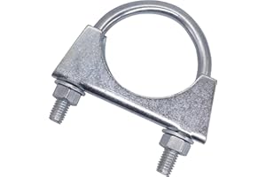 SKIR'CO (1 unidad) Abrazadera de tubo para tubos de 45 mm de diámetro, abrazadera de perno en U, soporte de tubo galvanizado