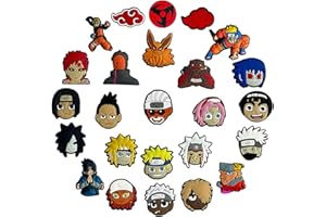 YOIMCKAY 25 Pcs Charmes Cool Cartoon pour Crocs - Pins Cute Anime, Dessin Animé en PVC pour Enfant, Comic Manga Merch pour Chaussures Bracelet Décoration, Party Cadeau