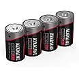 ANSMANN D Size Batteries [Pack of 4] Long Lasting Alkaline Disposable D Type Battery For Digital Cameras, Flashguns, Toys, Audio Devices and Radio Controls