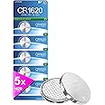 5Plus 5 Pcs CR1620 CR 1620 DL1620 ECR1620 3V Lithium Battery Suitable for Use in Keyfobs, Scales, Toys, Led lights, wearables and medical devices