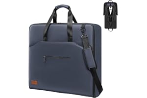 Moulyan Kleidersäcke für Reisen, Handgepäcktasche zum Aufhängen von Kleidung, Reisen, wasserdichte Anzugtasche mit Riemen, für Männer und Frauen, Blau