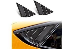 BESTEVMOD AOSK for Mach E Quarter Side Window Scoop Louvers Cover Window Visor Cover ABS (V2 Glossy Black)