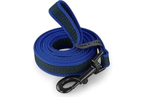 Wolfone 1.5m Deep Blue Lightweight Training Dog/Cat Lead， Non-Slip Latex Silk Daily Dog/Cat Lead for Large Medium Small Dog/Cats