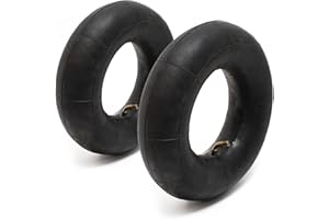 Wiltec 2x Standard Schlauch für Reifen Größe 3.00/3.50-4, bis 90 kg Traglast, mit abgewinkeltem Ventil TR87 für Schubkarren, Sackkarren und E-Scooter