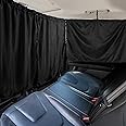 PAMASE Set of 3 Car Privacy Curtains - 1 Rear Seat & 2 Side Windows Divider Curtain Baby Shades, Wide Sedan SUV Sunshade Screen Covers for Travel Camping Nap Sleeping