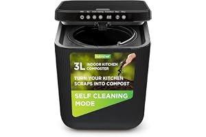Nutrichef 3L elektrisk kökskomposter – komposts material och matrester Bänkskiva automatisk kompostbehållare Torr, krossning