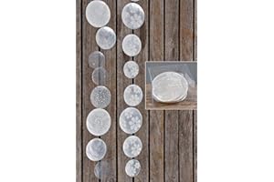 Boltze Design Capiz Girlande Perlmutt Hänger in Weiß Länge 180cm