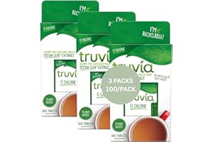 HUBSIDIA Stevia Sweetener Bundle of 3 X Ttruvia Sweetener Tablets 100s