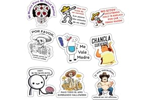 1STEP2DREAM Calcomanía divertidas de memes españolas para adolescentes, adultos y niños, paquete de vinilo para MacBook, iPhone y botellas de agua