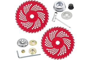 IRmm 2 Pack 9" x 36 Teeth Carbide Tipped Brush Cutter Blades, Weed Eater Blades for Brush Cutter, Trimmer, Weed Eater
