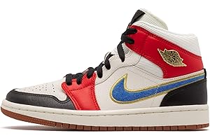 Nike Jordan Air Jordan 1 Mid SE Light Club CW1140-100 Chaussures pour femme, Voile/Photo Bleu-Chili Rouge, 40 EU