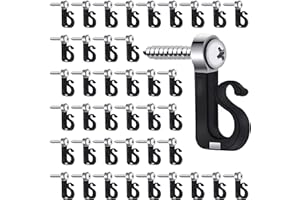 HuyxyTec Q-Hanger Screw Hooks, 45 Pack Outdoor Indoor Light Holder Hooks with Drill Bit Q-Hanger Hooks for Easy Release Outdoor LED Light String