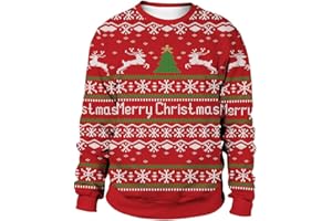 eBoutik - Adult Unisex Festive Colorful & Jolly Christmas Jumpers - Novelty Unisex Funny Pullover Jumper - Great For Xmas Parties, Family Events, or Christmas Day (Merry Christmas - Large)